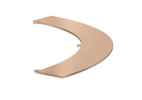 Ablage aus gebürstetem Rotgold, mit gebogenem Design und zwei Befestigungselementen, passend für AXOR Sanitäranlagen.